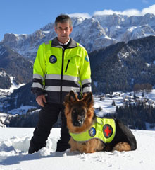 Rino Demez e King Lockruf in addestramento, Protezione Civile 118 Val Senales